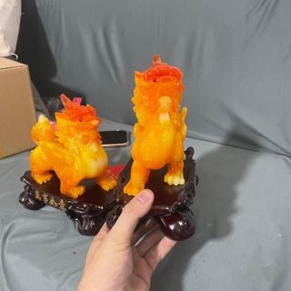 cặp tỳ hưu cao 20*20cm để bàn thờ tài địa phong thủy tài lộc Decor Phòng Trang Trí Nhà Phòng Khách tỳ  hưu tỳ  hưu