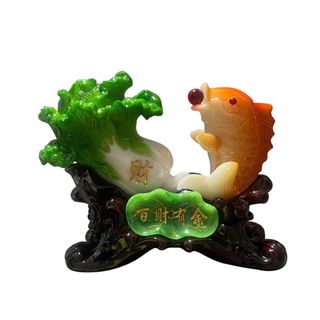 bắp cải và cá tài lộc phong thủy size 25cm Decor Phòng Trang Trí Nhà Phòng Khách Decor
