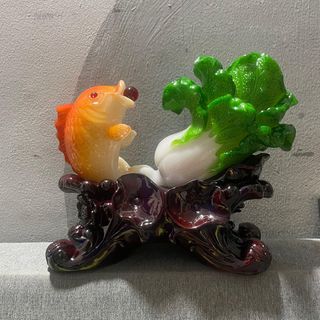 bắp cải và cá tài lộc phong thủy size 25cm Decor Phòng Trang Trí Nhà Phòng Khách Decor