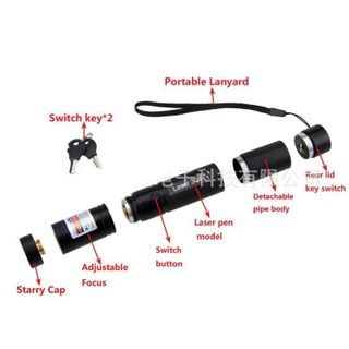 ĐÈN PIN LASER 303 TIA XANH FULL BOX