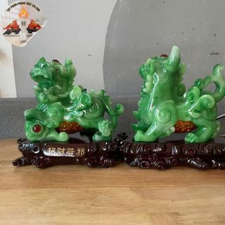Cặp tỳ hưu 17cm ôm trứng trang trí  bàn thờ và nhà cửa Decor Decor Phòng Phòng Khách