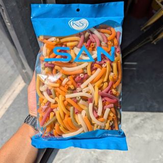 Nui rau củ ống dài Kim San Food gói 400 gram