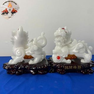 Cặp tỳ hưu 17cm ôm trứng trang trí  bàn thờ và nhà cửa Decor Decor Phòng Phòng Khách
