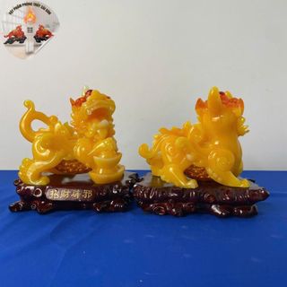 Cặp tỳ hưu 17cm ôm trứng trang trí  bàn thờ và nhà cửa Decor Decor Phòng Phòng Khách