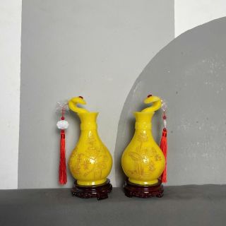 Cặp lục bình phong thủy cao 23cm ngang 10cm để bàn thờ ông thần tài thổ địa bình  tụ lộc