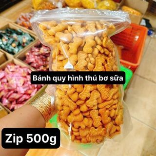 Bánh Quy Hình Thú Bơ Sữa (Thùng 100 Gói x 500Gram)