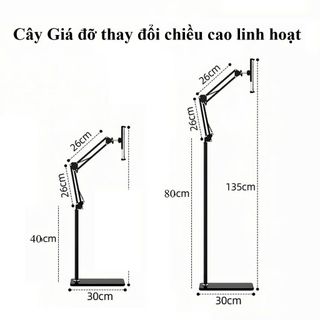 GIÁ ĐỠ IPAD, ĐIỆN THOẠI CÓ ĐẾ DẠNG ĐỨNG CAO 135CM