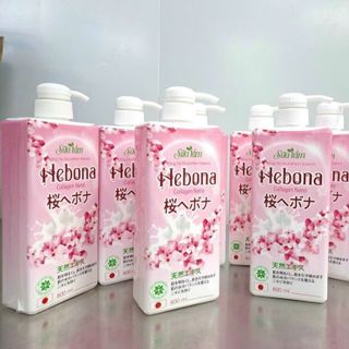 sữa tắm hebona chai 800ml, giúp làm trắng da loại bỏ tế bào chết.