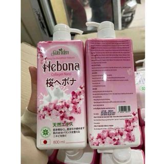 sữa tắm hebona chai 800ml, giúp làm trắng da loại bỏ tế bào chết.