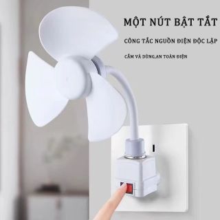 Quạt điện treo tường cho nhà bếp phòng tắm nhà vệ sinh trong nhà không cần khoan quạt xoay nhỏ đèn led