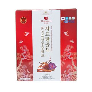 (SỈ GIÁ TỐT)Nước Hồng Sâm Hoàng Gia Đông Trùng Saffron Gold Hankwanjang (70ml x 60 gói)