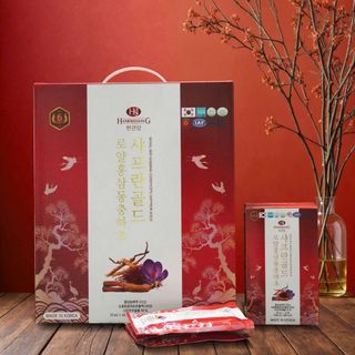 (SỈ GIÁ TỐT)Nước Hồng Sâm Hoàng Gia Đông Trùng Saffron Gold Hankwanjang (70ml x 60 gói)