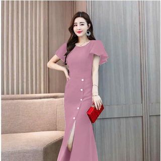 Đầm nữ đuôi cá tay cánh tiên, sang trọng hàng cao cấp