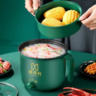 CA NẤU MÌ KIÊM LỒNG HẤP MÀU XANH 18CM