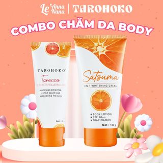 Bộ đôi chăm da body: Kem dưỡng da body 100g Satsuma 3in1 Whitening & Gel Tẩy tế bào chết Tarocco 50g - Le Anna & Nana