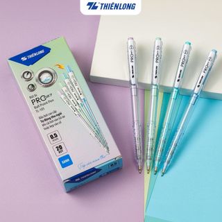 Hộp 20 bút bi Thiên Long Tl 105 pastel pro 027 - mực xanh
