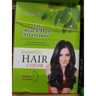 DẦU GỘI NHUỘM ĐEN TÓC BLACK HAIR SHAMPOO hộp 10 gói