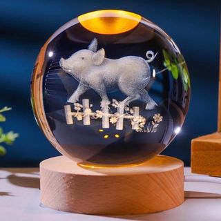 Đèn cầu 12 con giáp 8cm nhấp nháy nhiều mầu
