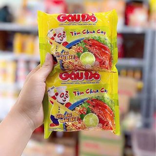 [Thùng 30 gói] Mì Gấu Đỏ tôm chua cay gói 63g