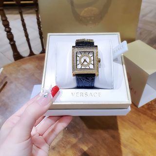 ĐỒNG HỒ NỮ CAO CẤP VERSA DV25 DÂY DA CÁ SẤU MẶT VUÔNG VIỀN HỘT