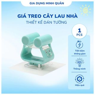 Giá Treo Cây Lau & Chổi Dán Tường Chất Liệu Nhựa Kẹp Chắc Chắn