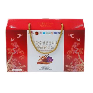 (SỈ GIÁ TỐT)Nước Hồng Sâm Hoàng Gia Đông Trùng Saffron Gold Hankwanjang (70ml x 20 gói)