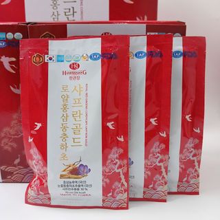 (SỈ GIÁ TỐT)Nước Hồng Sâm Hoàng Gia Đông Trùng Saffron Gold Hankwanjang (70ml x 20 gói)