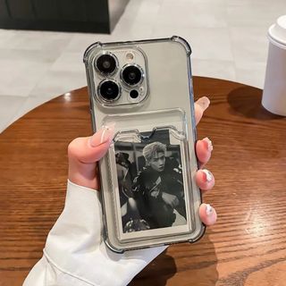 Ốp lưng Điện Thoại tpu Mềm Trong Suốt Chống Sốc Dạng Ví Đựng Thẻ Cho iPhone