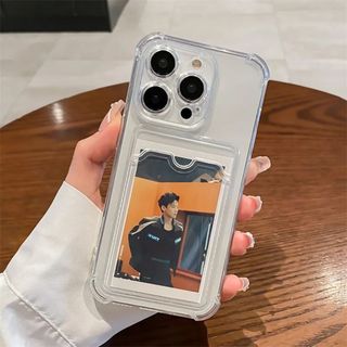 Ốp lưng Điện Thoại tpu Mềm Trong Suốt Chống Sốc Dạng Ví Đựng Thẻ Cho iPhone