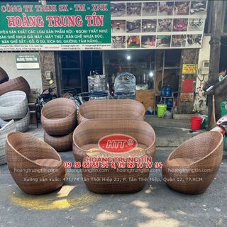Sofa Trứng Nhựa Giả Mây sợi dẹp hàng đẹp giá rẻ