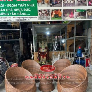 Sofa Trứng Nhựa Giả Mây sợi dẹp hàng đẹp giá rẻ