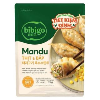 Mandu nhân thịt bắp Bigigo 770g & nhân thịt 770g ( gói 22 bánh)