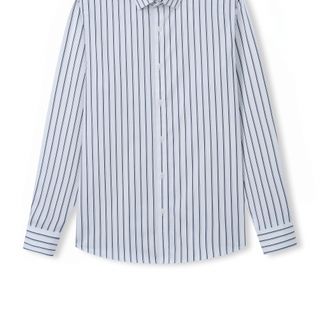 Áo sơ mi nam cổ Hidden Button Down chất liệu vải Cotton Oxford thoáng khí, giữ form tốt - Kẻ Sọc Xanh - Hàng VNXK sang EU - đủ size từ XS - XL