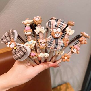 Cài tóc nơ có xược (màu trà sữa)