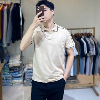 Áo Polo Nam Viền Kẻ Trẻ Trung Lịch Lãm chất thun cá sấu 4 chiều ABABA Menswear Giá sỉ Giá Buôn -polo-vkn
