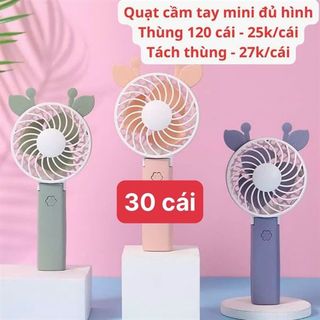 Quạt Cầm Tay Mini Đủ Mẫu (Thùng 120 Cái)