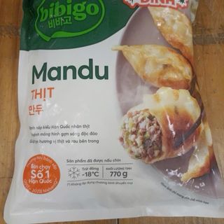 Mandu nhân thịt bắp Bigigo 770g & nhân thịt 770g ( gói 22 bánh)