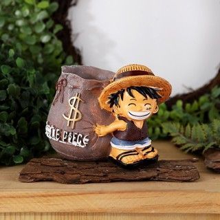 Hộp Để Bút Mô Hình Tượng One Piece Độc Đáo, Ống Đựng Bút Luffy Mũ Rơm Để Bàn