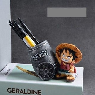 Hộp Để Bút Mô Hình Tượng One Piece Độc Đáo, Ống Đựng Bút Luffy Mũ Rơm Để Bàn