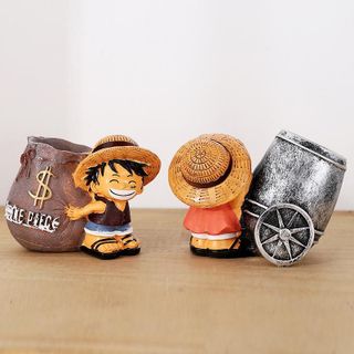 Hộp Để Bút Mô Hình Tượng One Piece Độc Đáo, Ống Đựng Bút Luffy Mũ Rơm Để Bàn