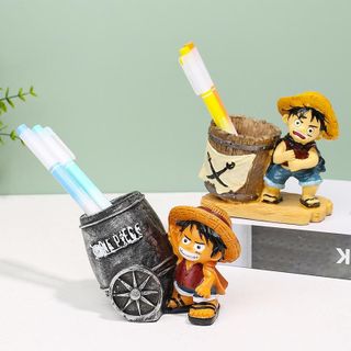 Hộp Để Bút Mô Hình Tượng One Piece Độc Đáo, Ống Đựng Bút Luffy Mũ Rơm Để Bàn