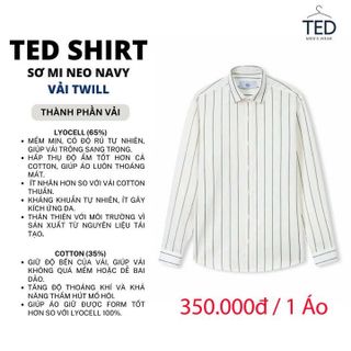 Áo sơ mi nam cổ Hidden Button Down chất liệu vải twill thoáng khí, giữ form tốt - Kẻ Sọc - Hàng VNXK sang EU - đủ size từ XS - XL