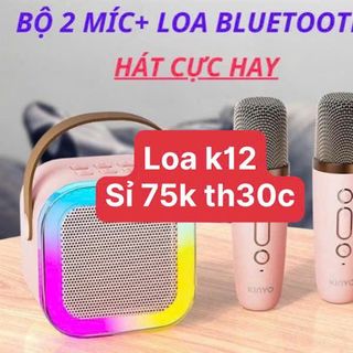 Loa Bluetooth + 2 Mic K12
