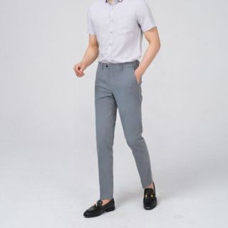 Quần âu chất liệu vải viscose thoáng mát, độ rũ đẹp, dáng mềm mại - màu xám ghi - hàng VNXK sang EU