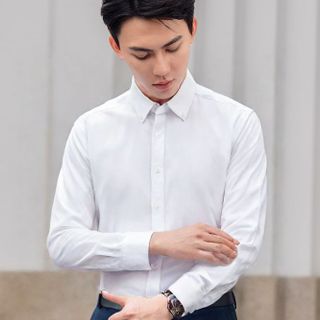 Áo sơ mi nam cổ button down chất liệu coolmax thoáng khí, giữ form tốt - Màu Trắng -hàng VNXK sang EU - đủ size từ XS - XL