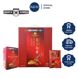 (SỈ GIÁ TỐT)Nước Hồng Sâm Linh Chi Nhung Hươu Hankwanjang (70ml x 60 gói)