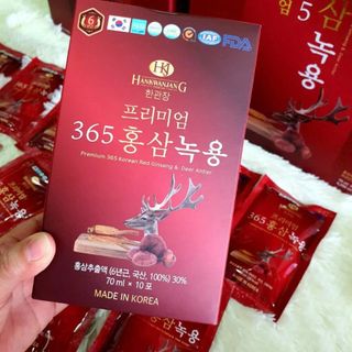 (SỈ GIÁ TỐT)Nước Hồng Sâm Linh Chi Nhung Hươu Hankwanjang (70ml x 60 gói)