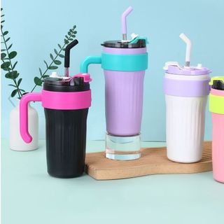 LY GIỮ NHIỆT INOX 900ML KÈM ỐNG HÚT