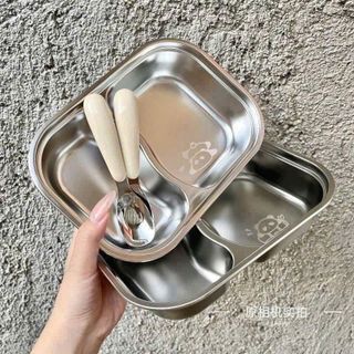 Khay Cơm Inox Kèm Thìa
