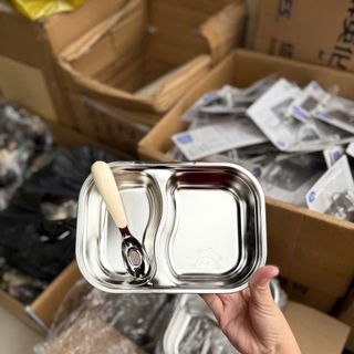 Khay Cơm Inox Kèm Thìa